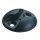 Verzurrplatte rund, aus Aluminium, schwarzeloxiert